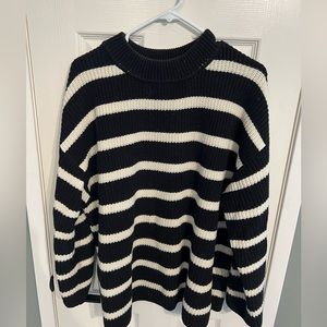 H&M sweater- black & white stripes